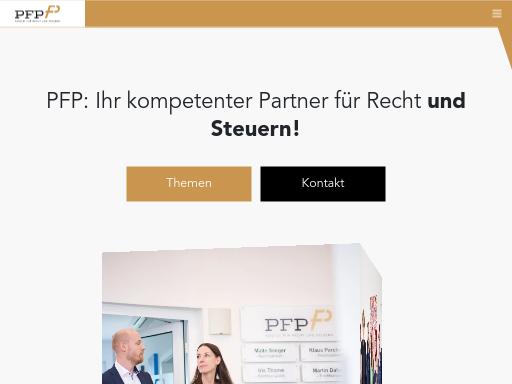 Screenshot of pfp-beratung.de – Swiss SEO check by SEO Switzerland, score 77/100