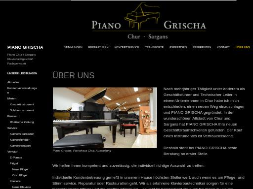 SEO check of pianogrischa.ch – score 80/100 · SEO Switzerland free SEO analyzer