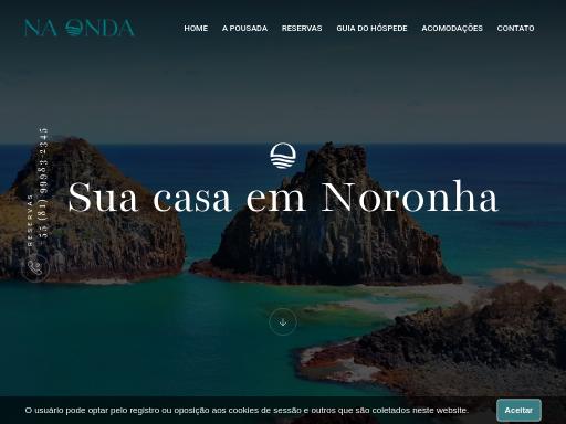 Screenshot of pousadanaondanoronha.com.br – Swiss SEO check by SEO Switzerland, score 78/100