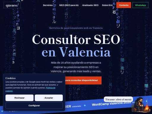Swiss SEO check of queseo.es – score 97/100 · SEO Switzerland free SEO analyzer