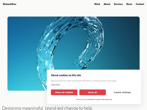 Screenshot of richardsdee.com – Swiss SEO check by SEO Switzerland, score 87/100