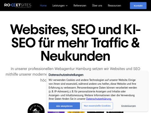 Swiss SEO check of rocketsites.de – score 95/100 · SEO Switzerland free SEO analyzer