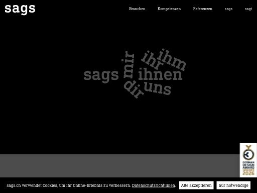 Screenshot of sags.ch – Swiss SEO check by SEO Switzerland, score 88/100