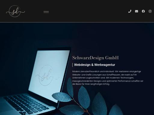 Screenshot of schwarzdesign.ch – Swiss SEO check by SEO Switzerland, score 90/100