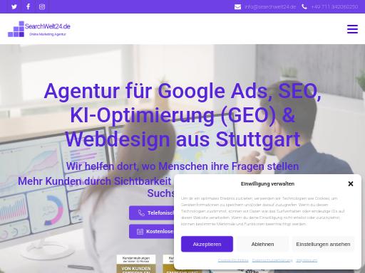 Screenshot of searchwelt24.de – Swiss SEO check by SEO Switzerland, score 95/100