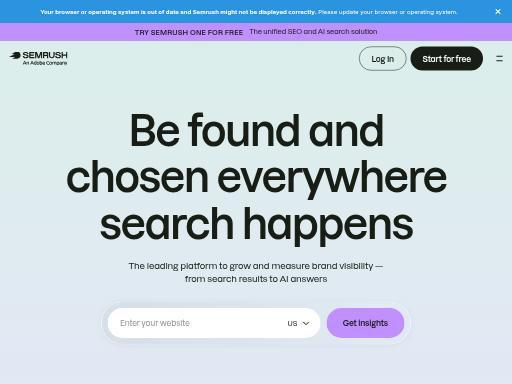 Swiss SEO check of semrush.com – score 95/100 · SEO Switzerland free SEO analyzer