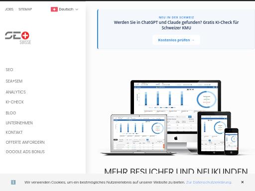 Screenshot of seosuisse.ch – SEO check by SEO Switzerland
