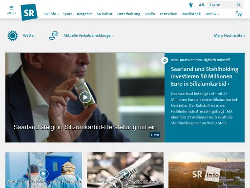 Screenshot of sr.de – Swiss SEO check by SEO Switzerland, score 86/100