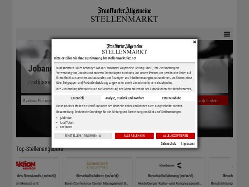 Swiss SEO check of stellenmarkt.faz.net – score 95/100 · SEO Switzerland free SEO analyzer