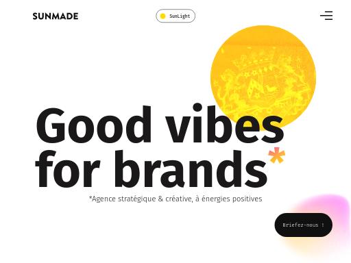 Screenshot of sunmade.fr – Swiss SEO check by SEO Switzerland, score 82/100
