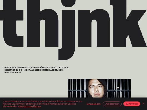 Swiss SEO check of thjnk.de – score 90/100 · SEO Switzerland free SEO analyzer