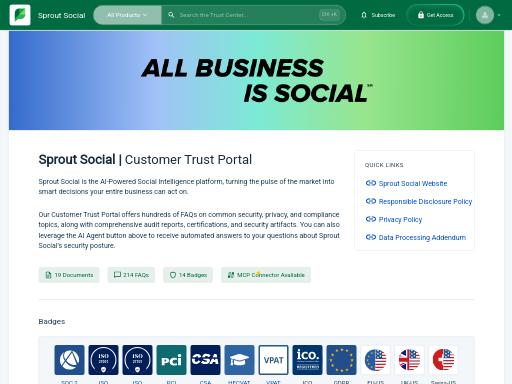 Swiss SEO check of trust.sproutsocial.com – score 83/100 · SEO Switzerland free SEO analyzer