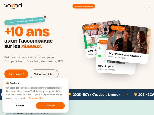 Screenshot of vojood.ch – Swiss SEO check by SEO Switzerland, score 95/100