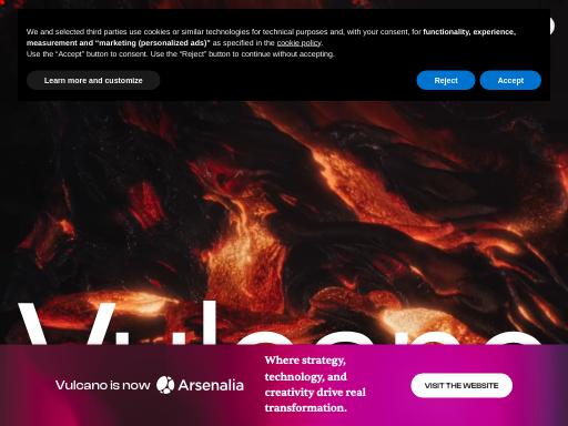 Screenshot of vulcano.agency – Swiss SEO check by SEO Switzerland, score 78/100