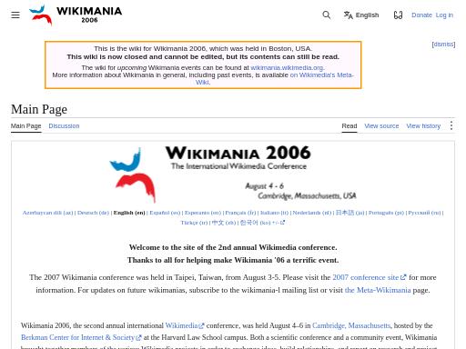 Swiss SEO check of wikimania2006.wikimedia.org – score 80/100 · SEO Switzerland free SEO analyzer